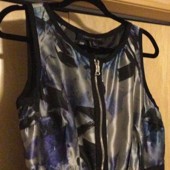 Carmen Marc valvo print satin multi print dress - Picture 4 of 9